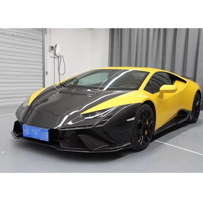 Tecnica Style Dry Half Carbon Fiber Car Bumper Front Bumper For Lambo Huracan LP580 LP610 Body Kit Car Accessories